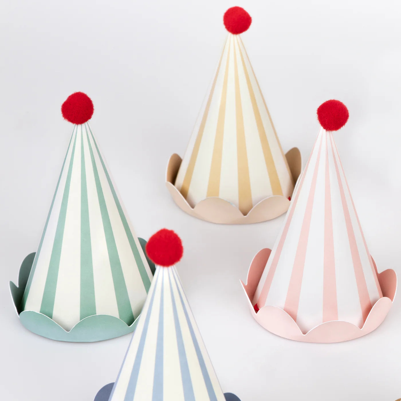 Stripe Pastel Party Hats