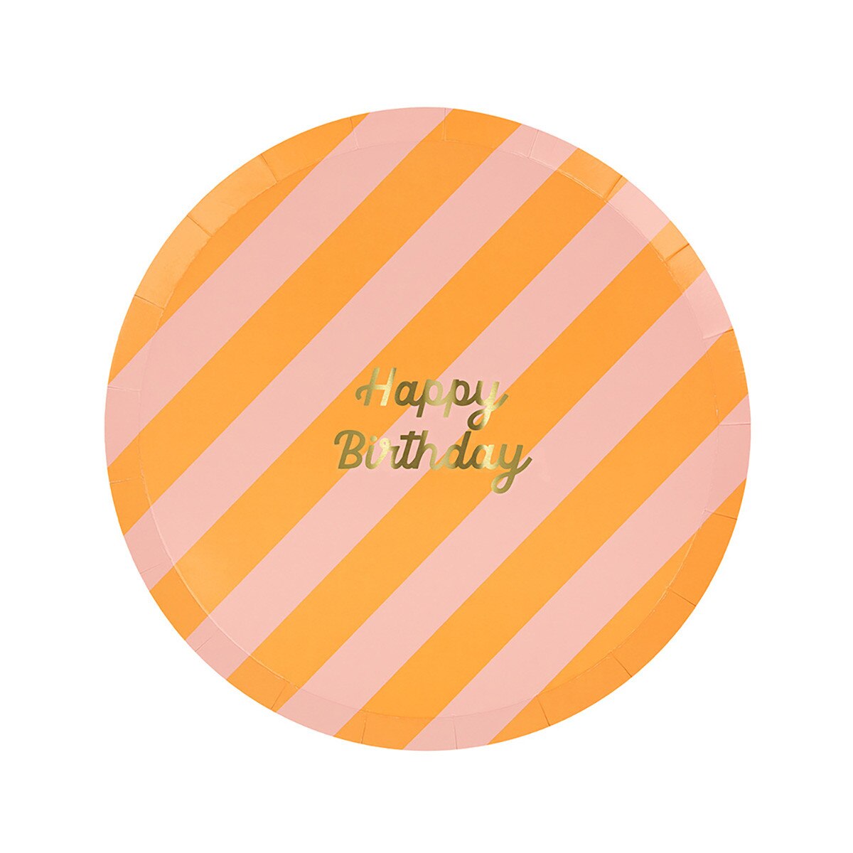 Stripe Happy Birthday Plates