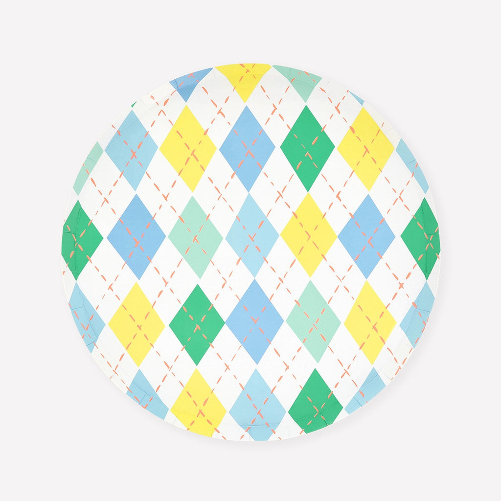 Golf Argyle Pattern Side Plates