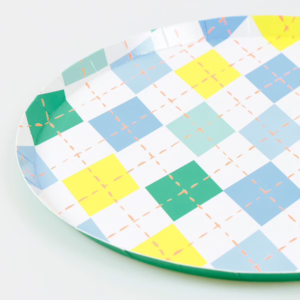 Golf Argyle Pattern Side Plates