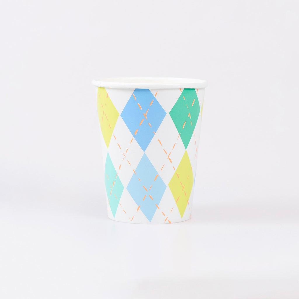 Golf Argyle Pattern Cups