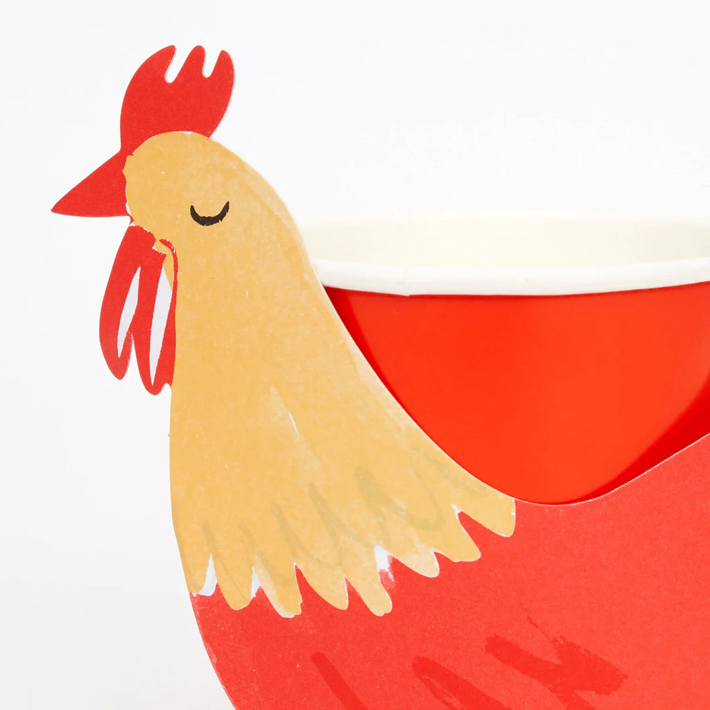 On The Farm Rooster Cups
