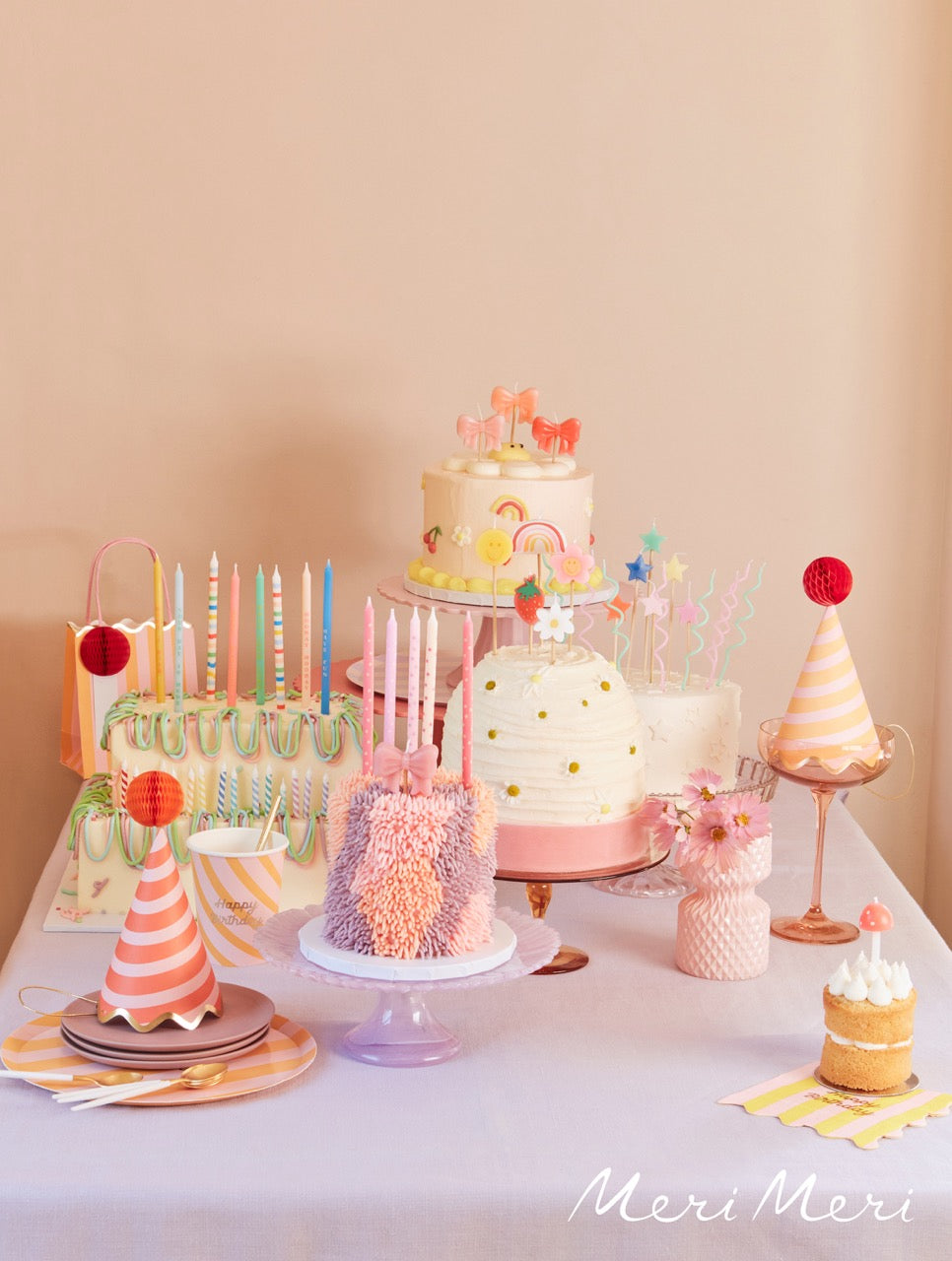 Pink Stars Candles