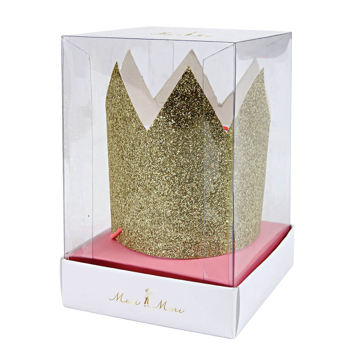 Gold Glitter Party Crowns