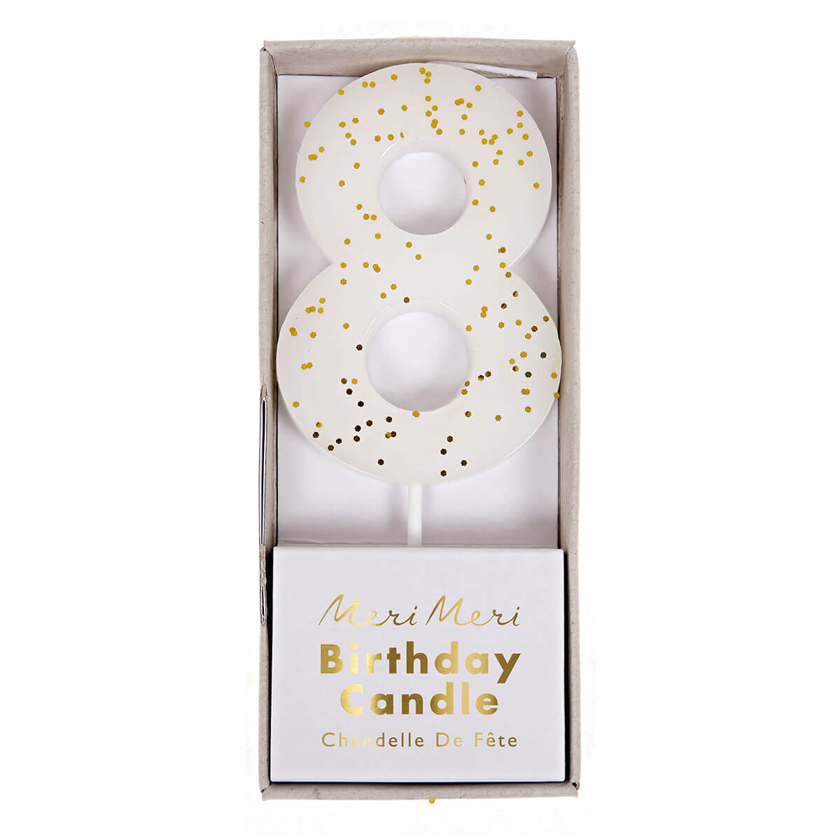 Glitter Birthday Number 8 Candle