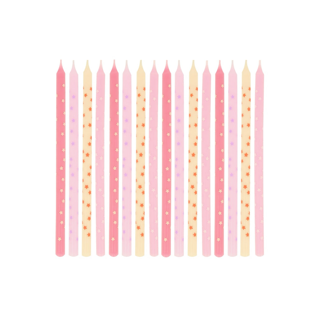 Pink Stars Candles