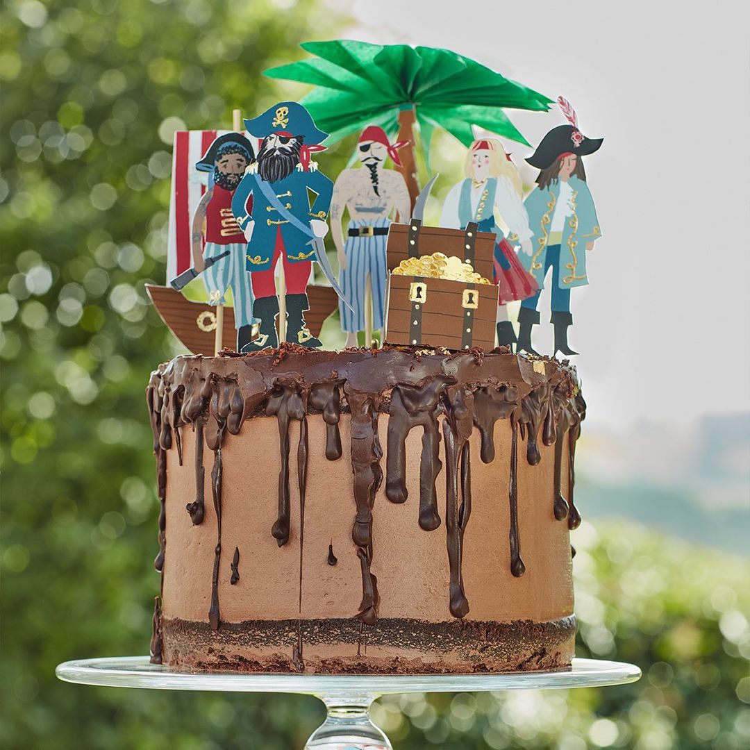 Pirate & Palm Tree Cake Toppers
