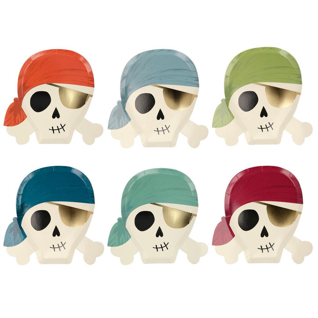 Pirate Skull Multi Colour Plates