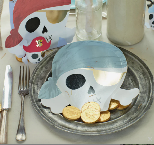 Pirate Skull Multi Colour Plates