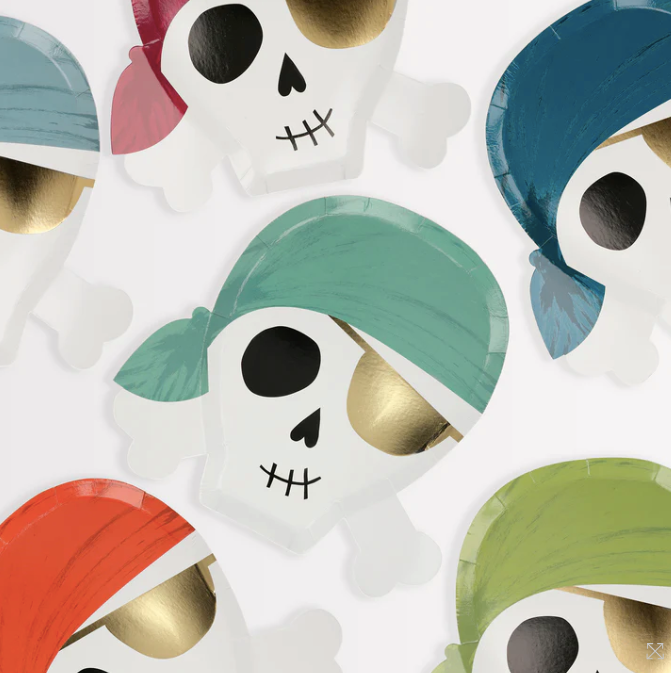 Pirate Skull Multi Colour Plates