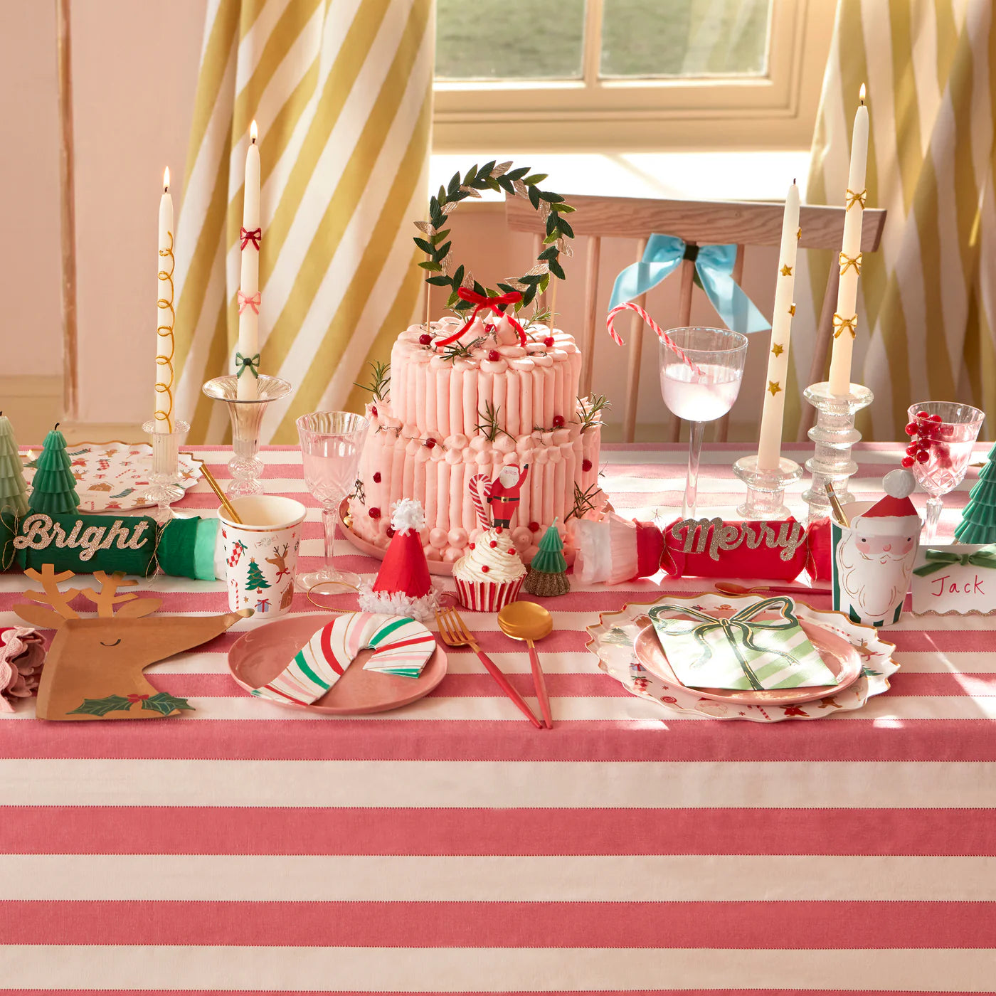 Christmas Candy Cane Napkins