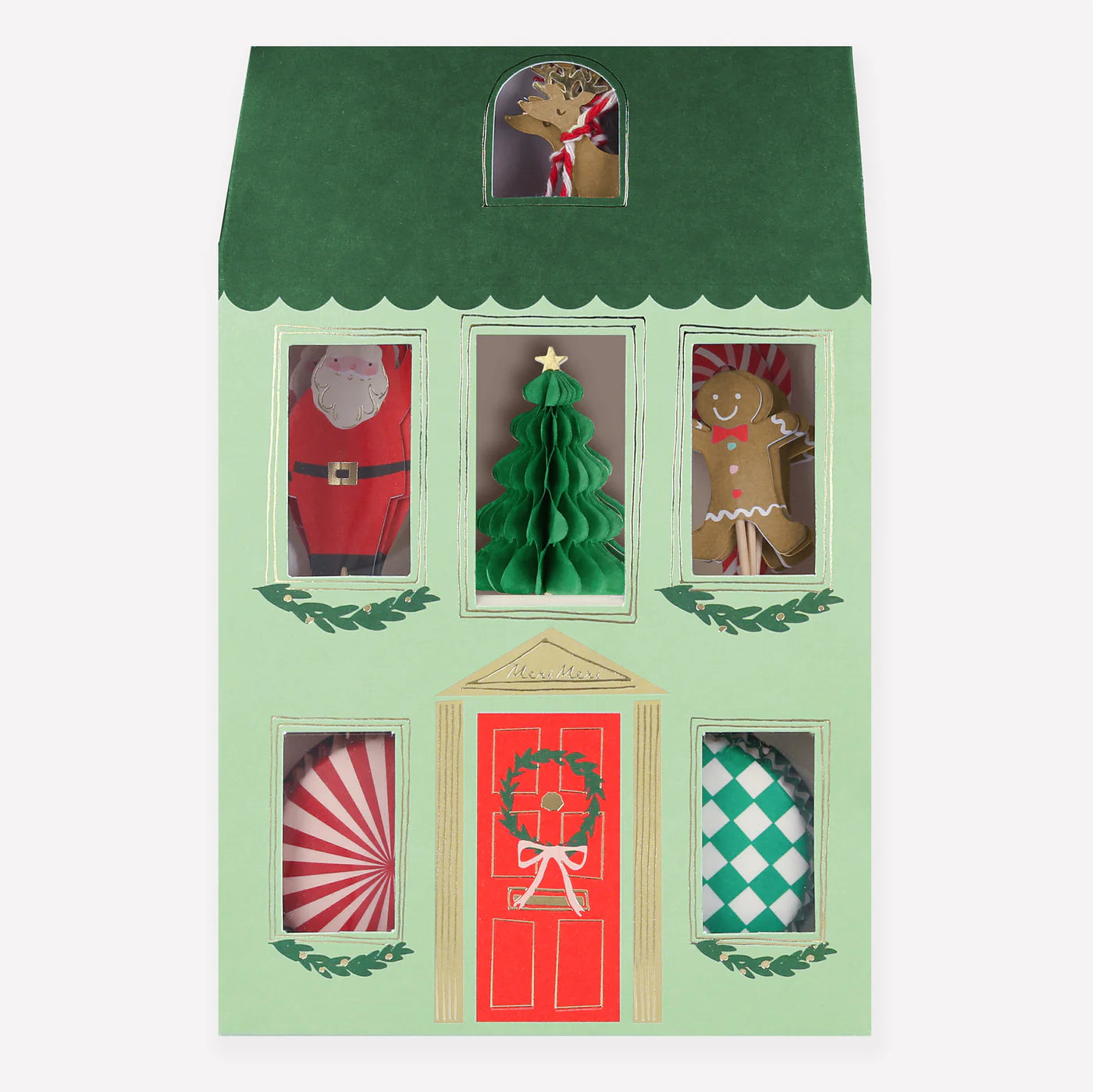 Christmas Festive House Cupcake  Kit