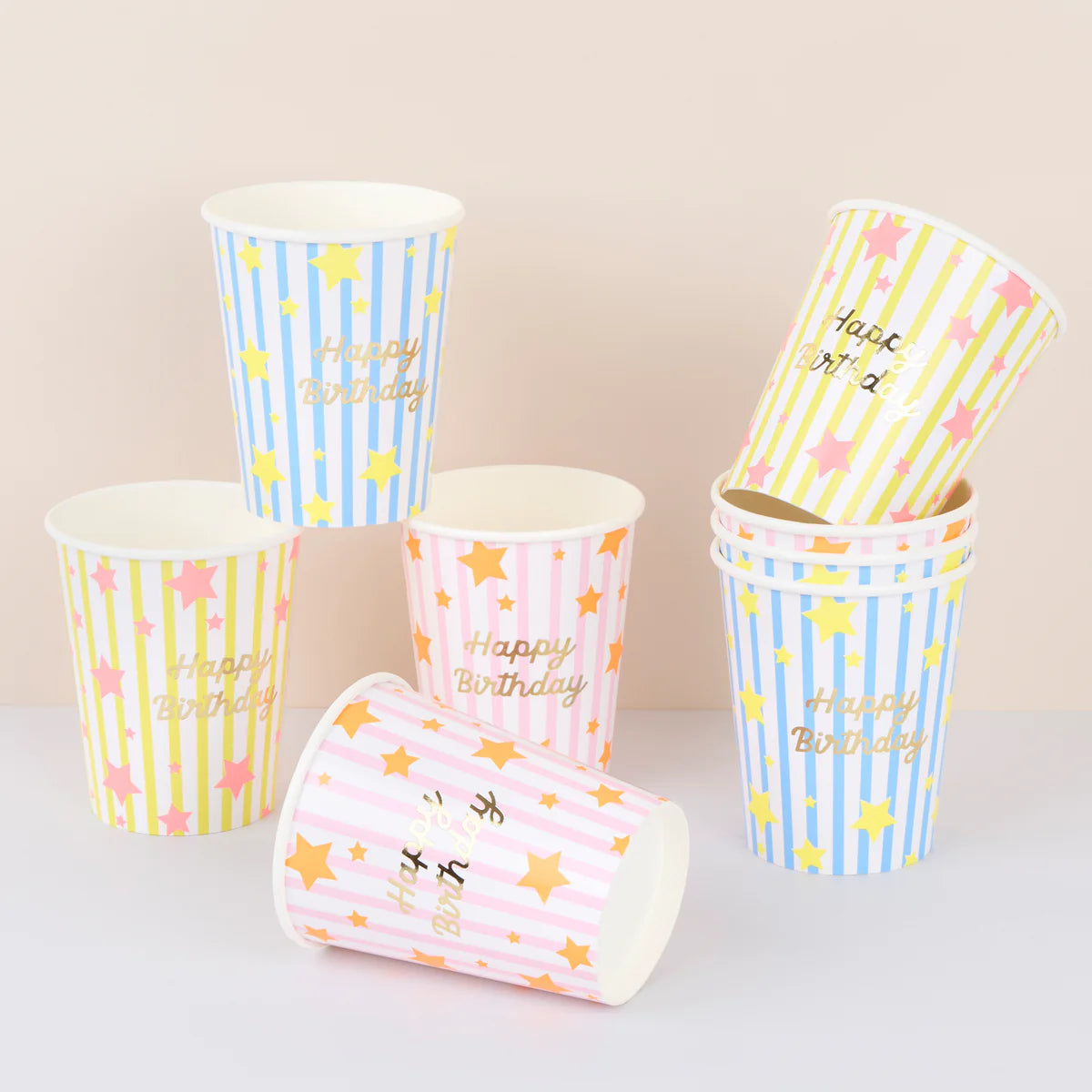 Bright Stars Happy Birthday Cups