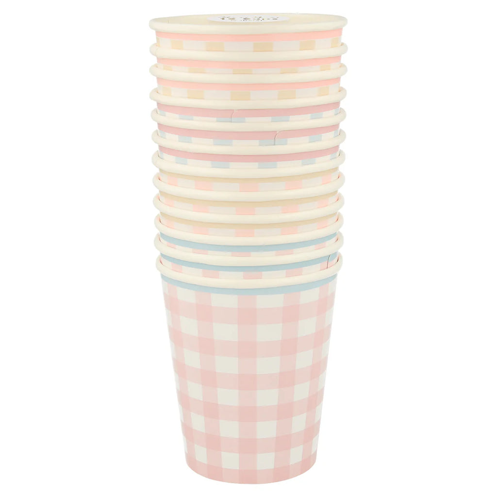 Gingham Cups