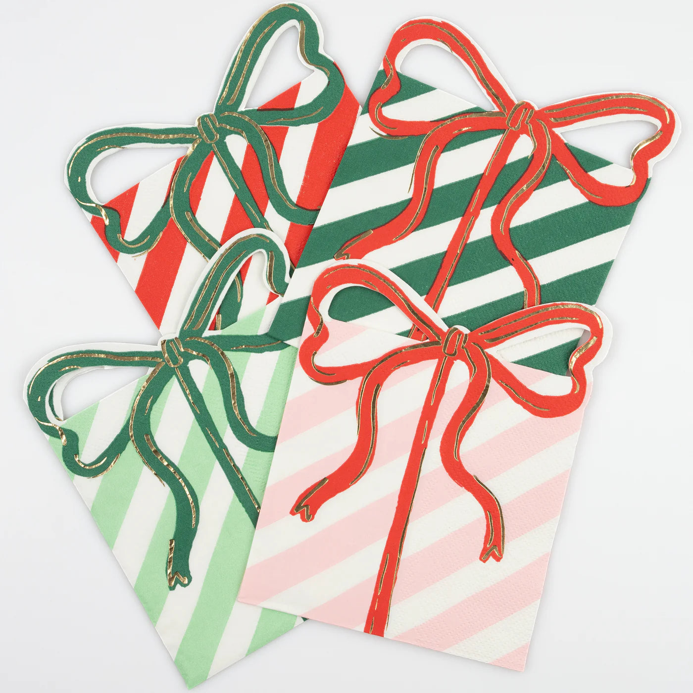 Christmas Present with Bow Napkins