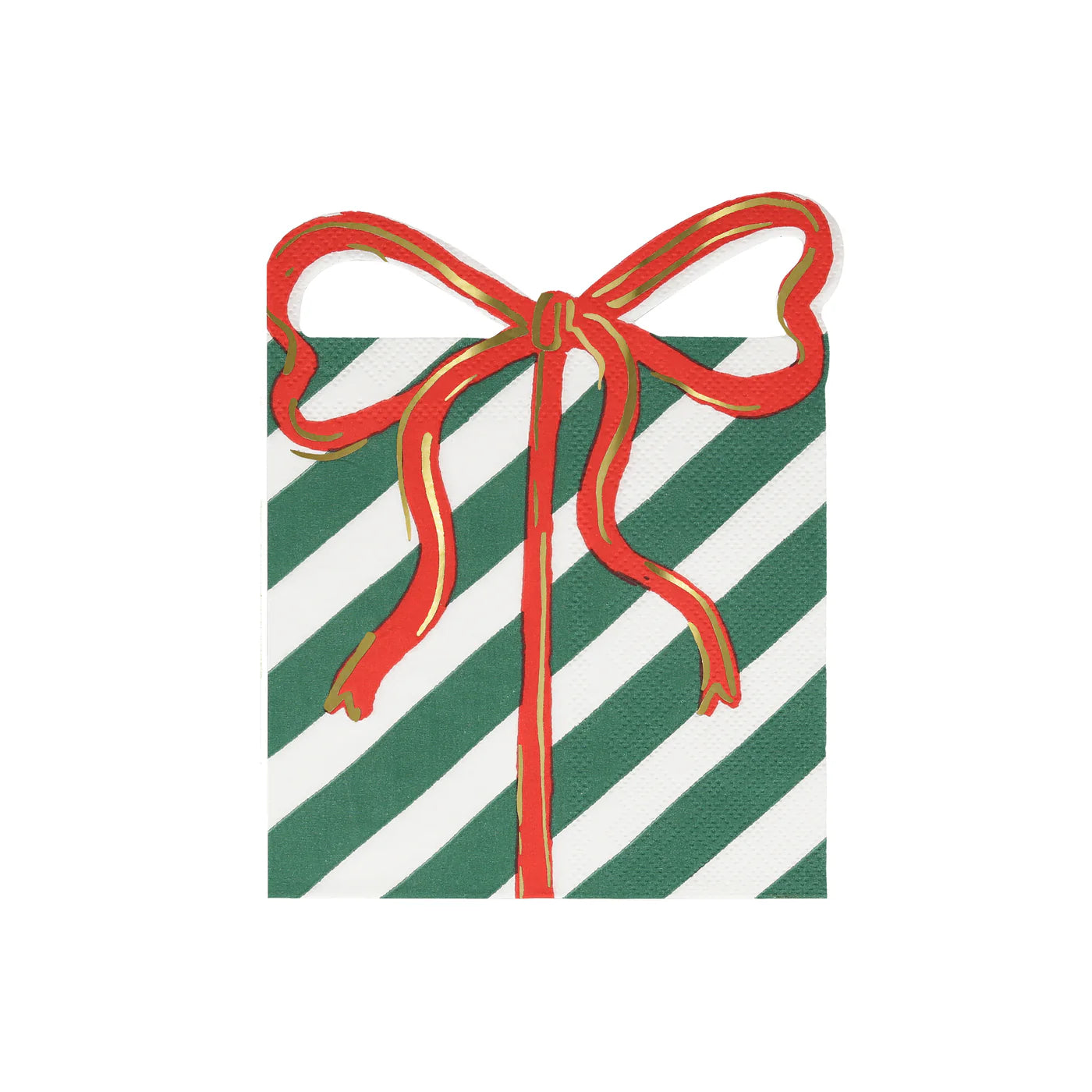 Christmas Present with Bow Napkins
