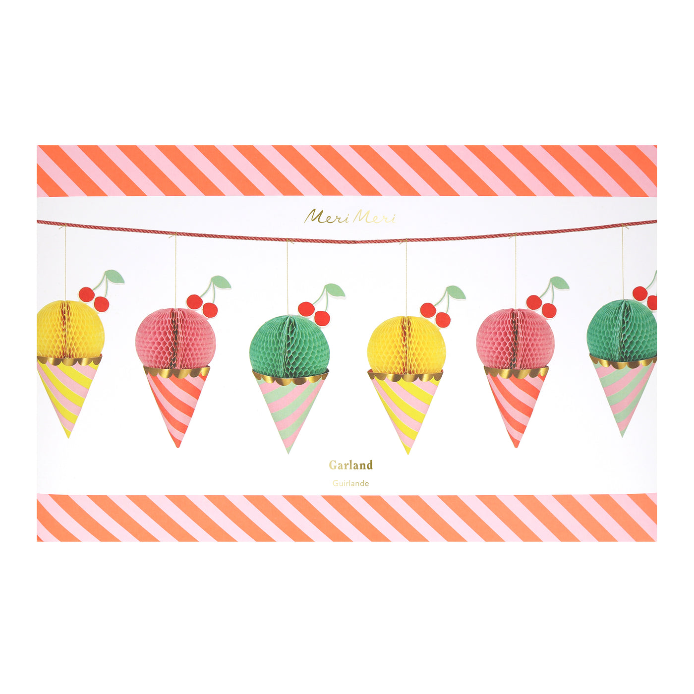 Ice Cream Honeycomb Garland