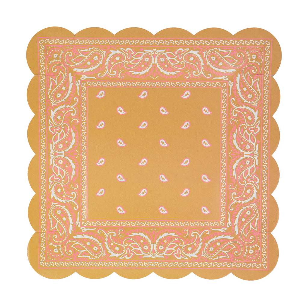 Western Bandana Square Plates