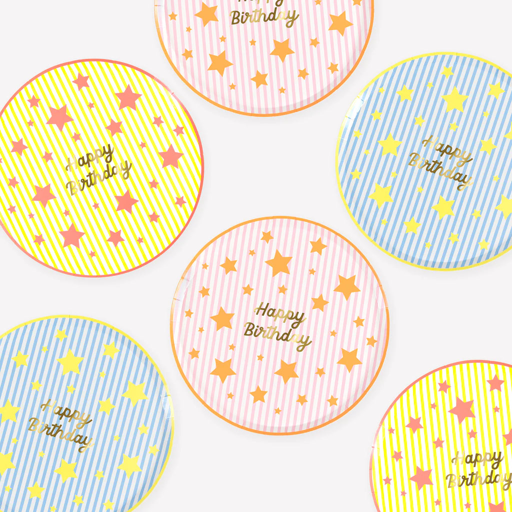 Bright Stars Happy Birthday Side Plates