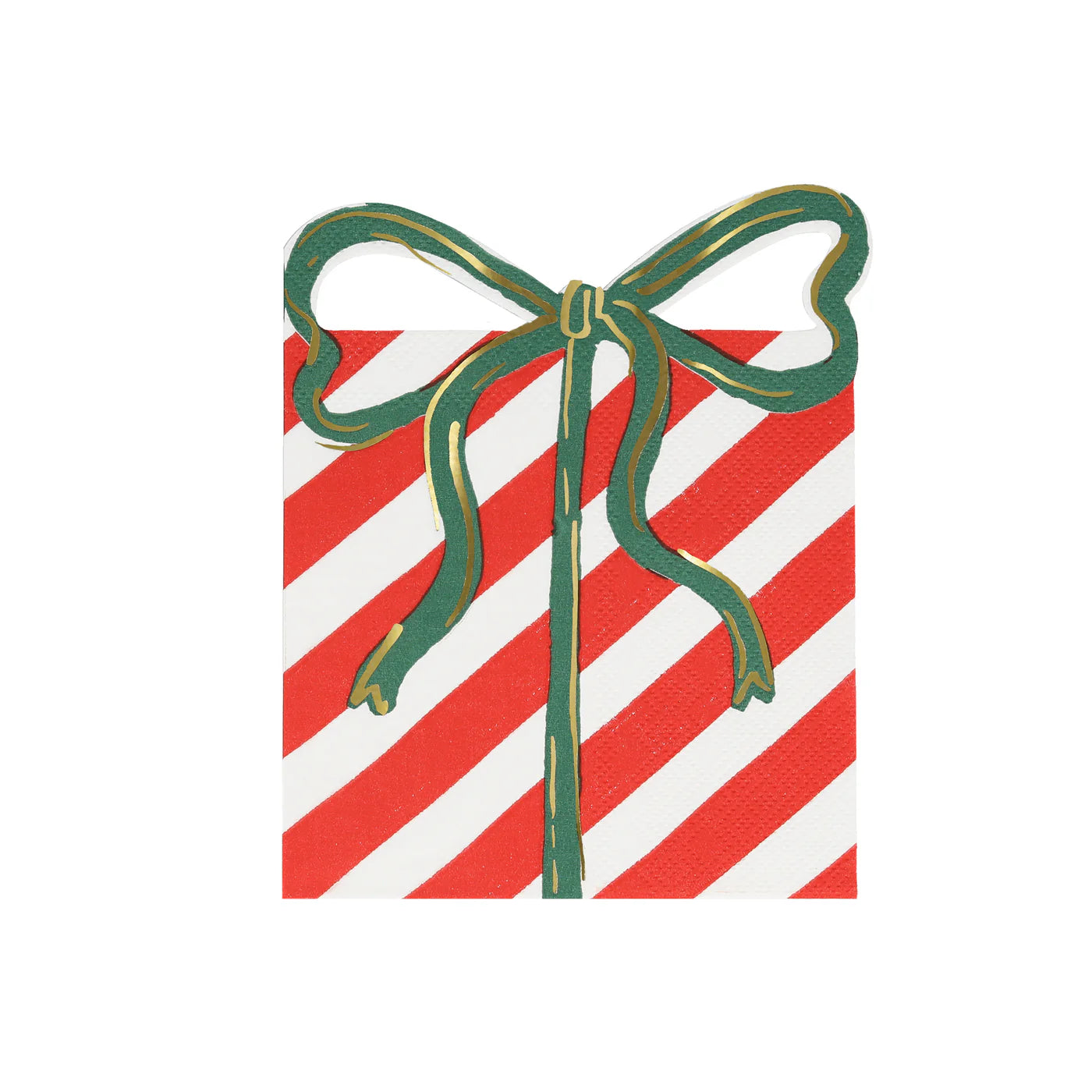 Christmas Present with Bow Napkins