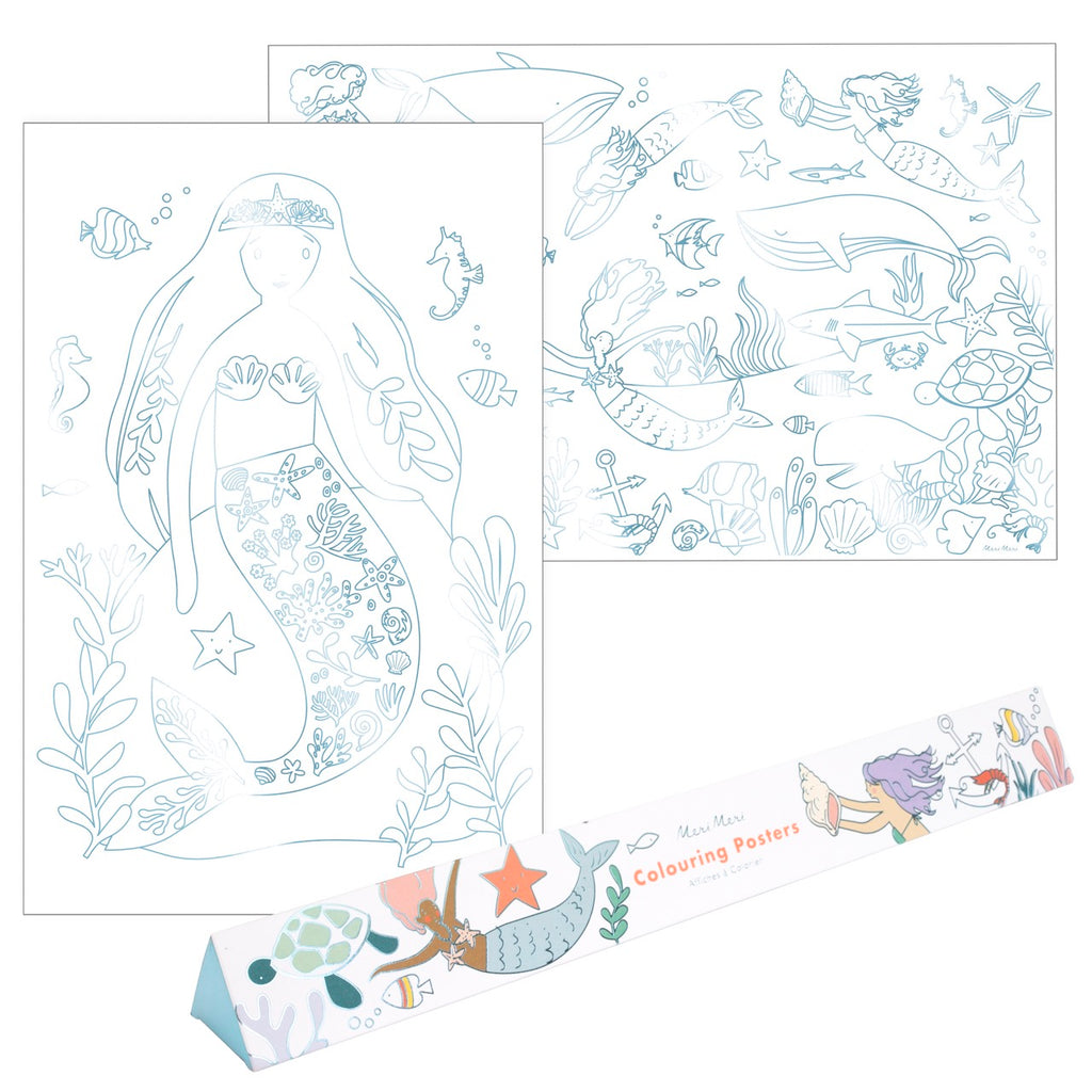 Mermaid XL Colouring Posters