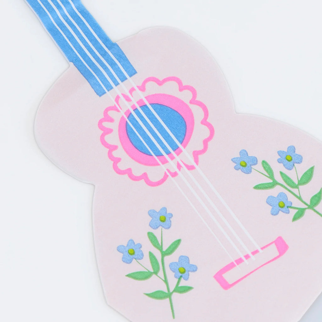 Kitten Club Pink Guitar Napkins